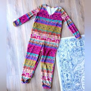 Natural Life Floral Fleece Onesie Pajamas XS